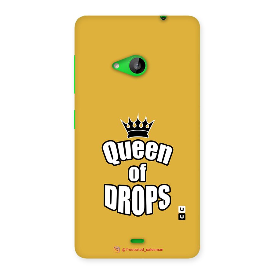 Queen of Drops Mustard Yellow Back Case for Lumia 535