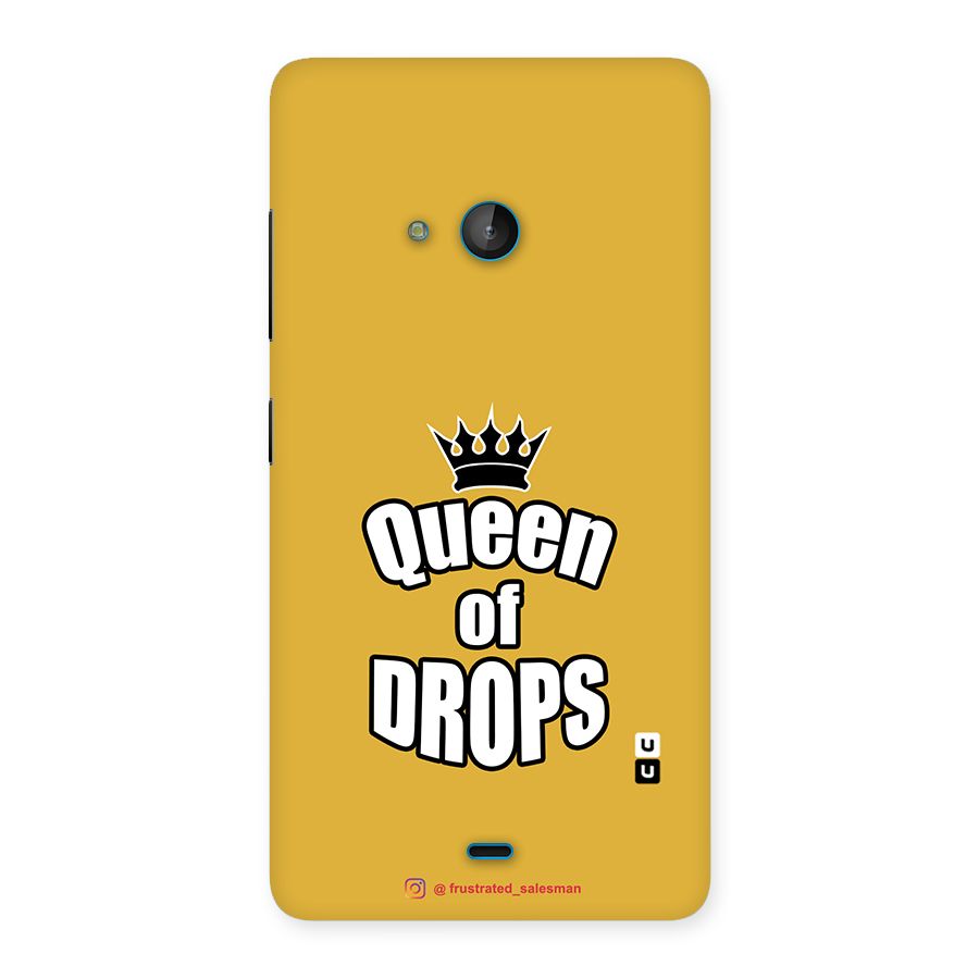 Queen of Drops Mustard Yellow Back Case for Lumia 540
