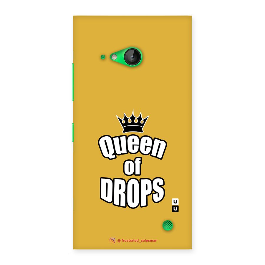 Queen of Drops Mustard Yellow Back Case for Lumia 730