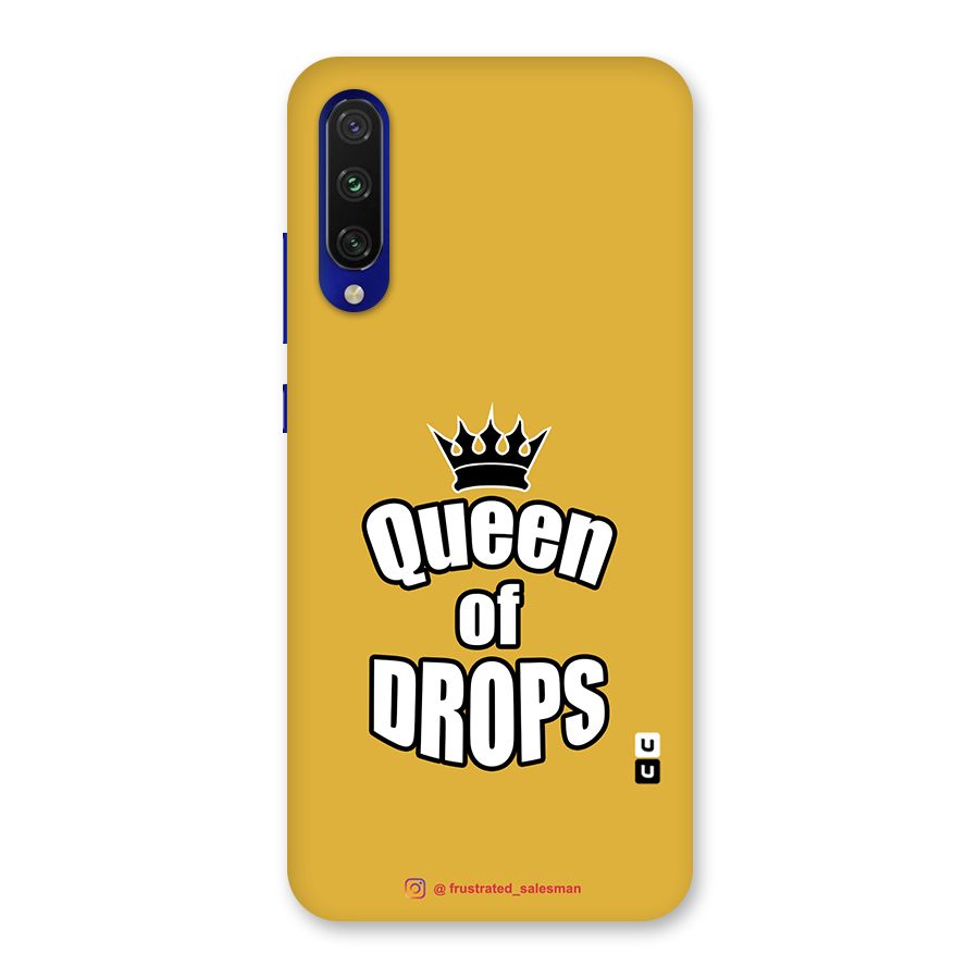 Queen of Drops Mustard Yellow Glass Back Case for Mi A3
