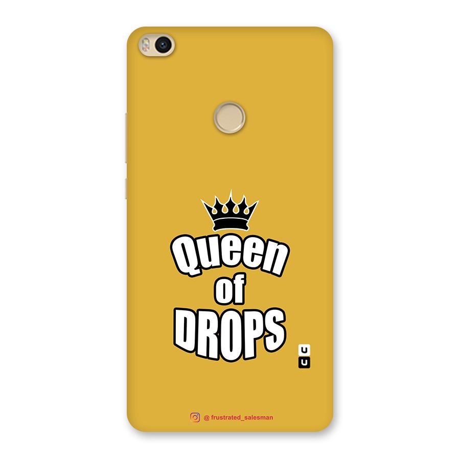 Queen of Drops Mustard Yellow Back Case for Mi Max 2