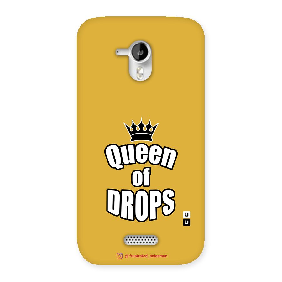 Queen of Drops Mustard Yellow Back Case for Micromax Canvas HD A116