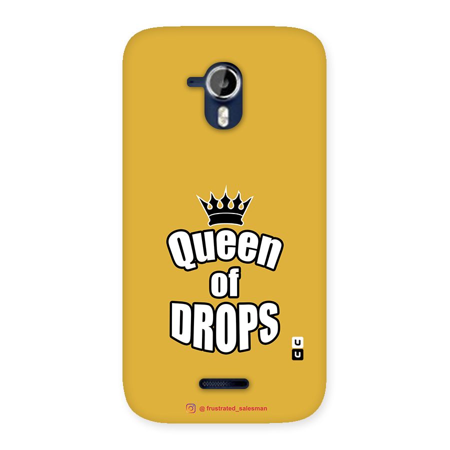 Queen of Drops Mustard Yellow Back Case for Micromax Canvas Magnus A117