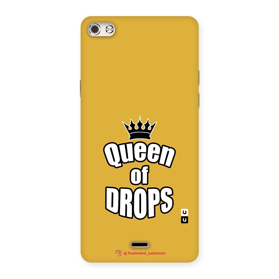Queen of Drops Mustard Yellow Back Case for Micromax Canvas Silver 5