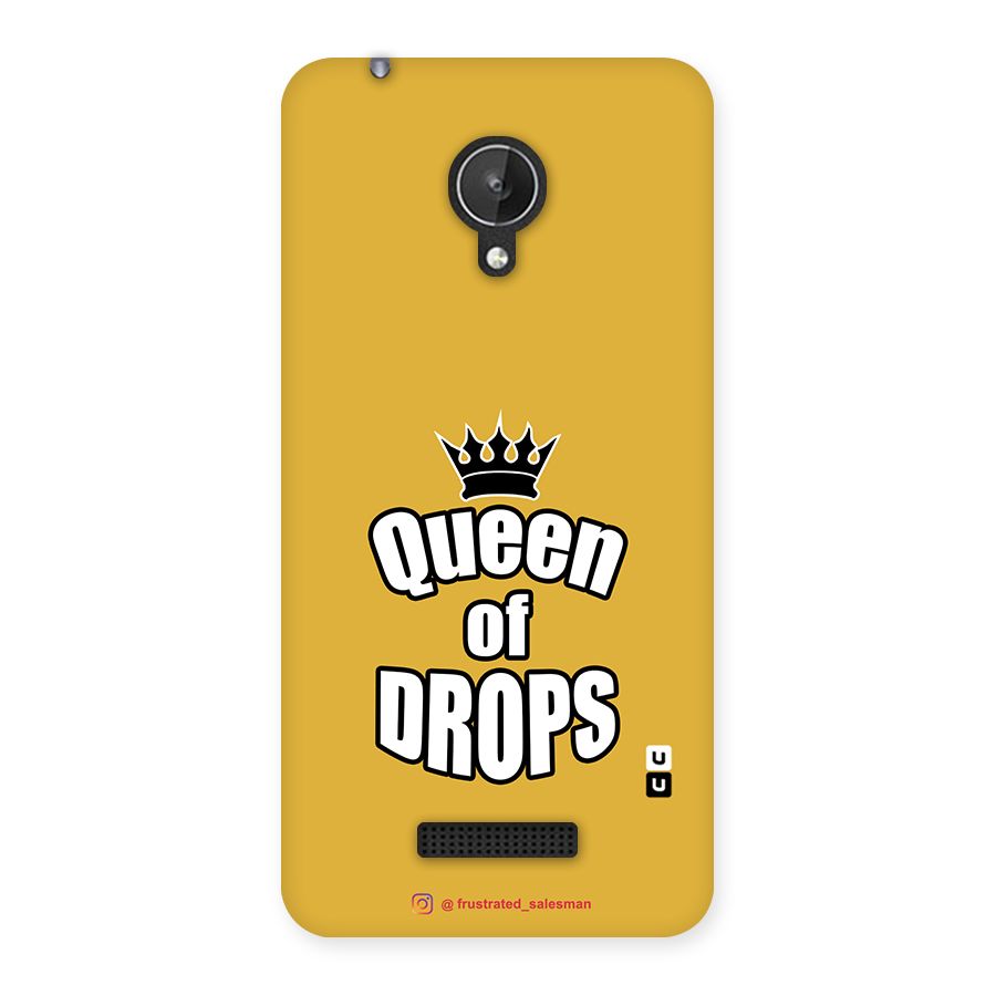 Queen of Drops Mustard Yellow Back Case for Micromax Canvas Spark Q380