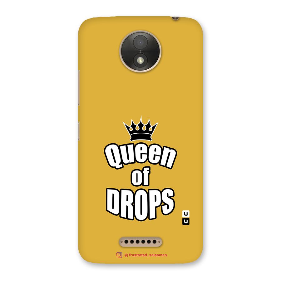 Queen of Drops Mustard Yellow Back Case for Moto C Plus