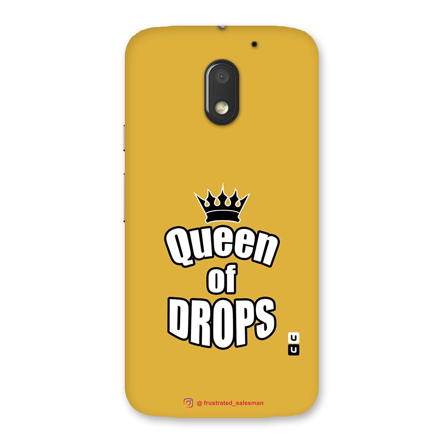 Queen of Drops Mustard Yellow Back Case for Moto E3 Power