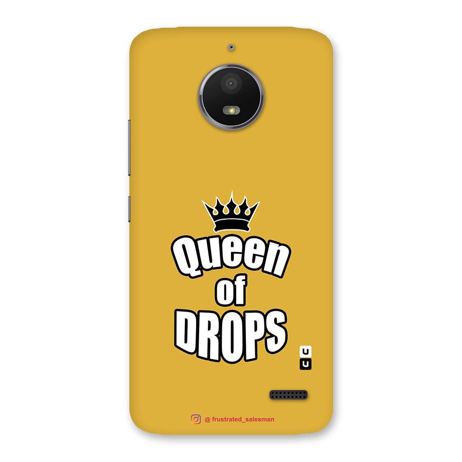 Queen of Drops Mustard Yellow Back Case for Moto E4