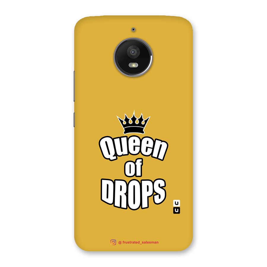 Queen of Drops Mustard Yellow Back Case for Moto E4 Plus
