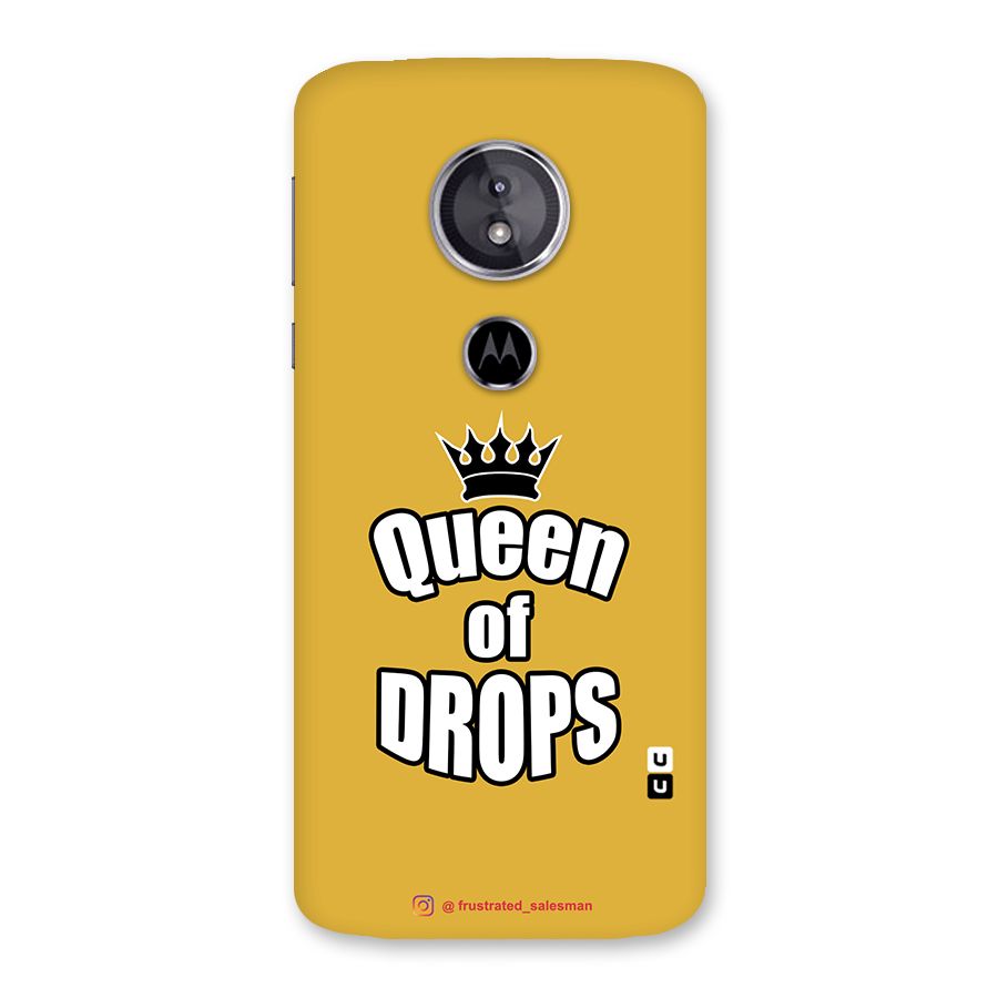 Queen of Drops Mustard Yellow Back Case for Moto E5