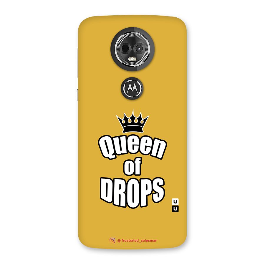 Queen of Drops Mustard Yellow Back Case for Moto E5 Plus