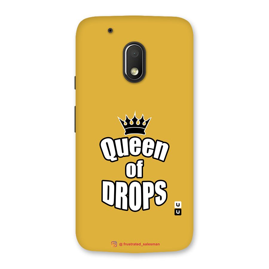 Queen of Drops Mustard Yellow Back Case for Moto G4 Play