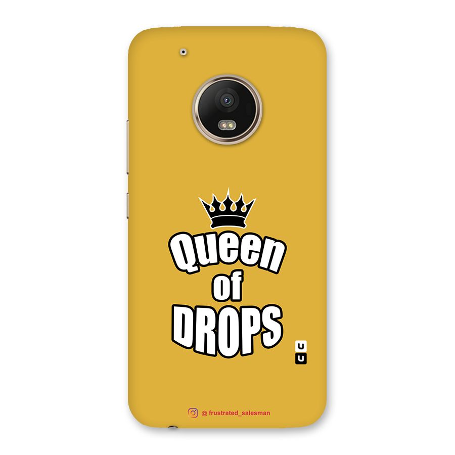 Queen of Drops Mustard Yellow Back Case for Moto G5 Plus