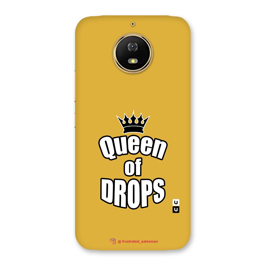 Queen of Drops Mustard Yellow Back Case for Moto G5s
