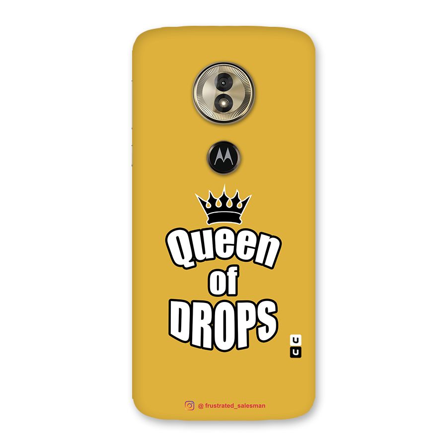 Queen of Drops Mustard Yellow Back Case for Moto G6 Play