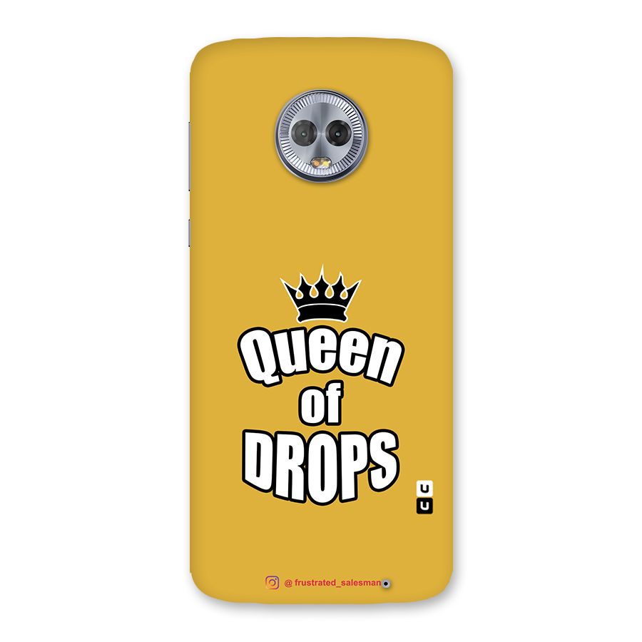 Queen of Drops Mustard Yellow Back Case for Moto G6 Plus