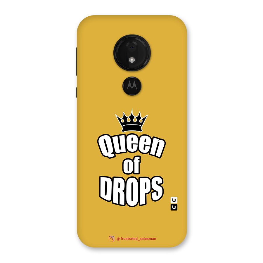 Queen of Drops Mustard Yellow Back Case for Moto G7 Power
