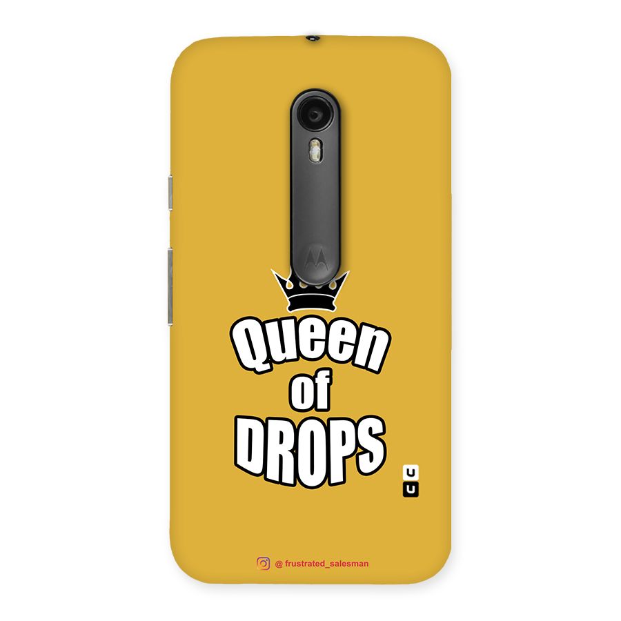 Queen of Drops Mustard Yellow Back Case for Moto G Turbo