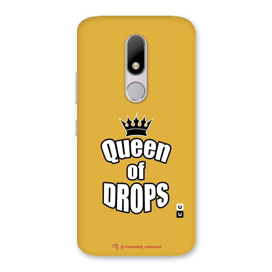 Queen of Drops Mustard Yellow Back Case for Moto M