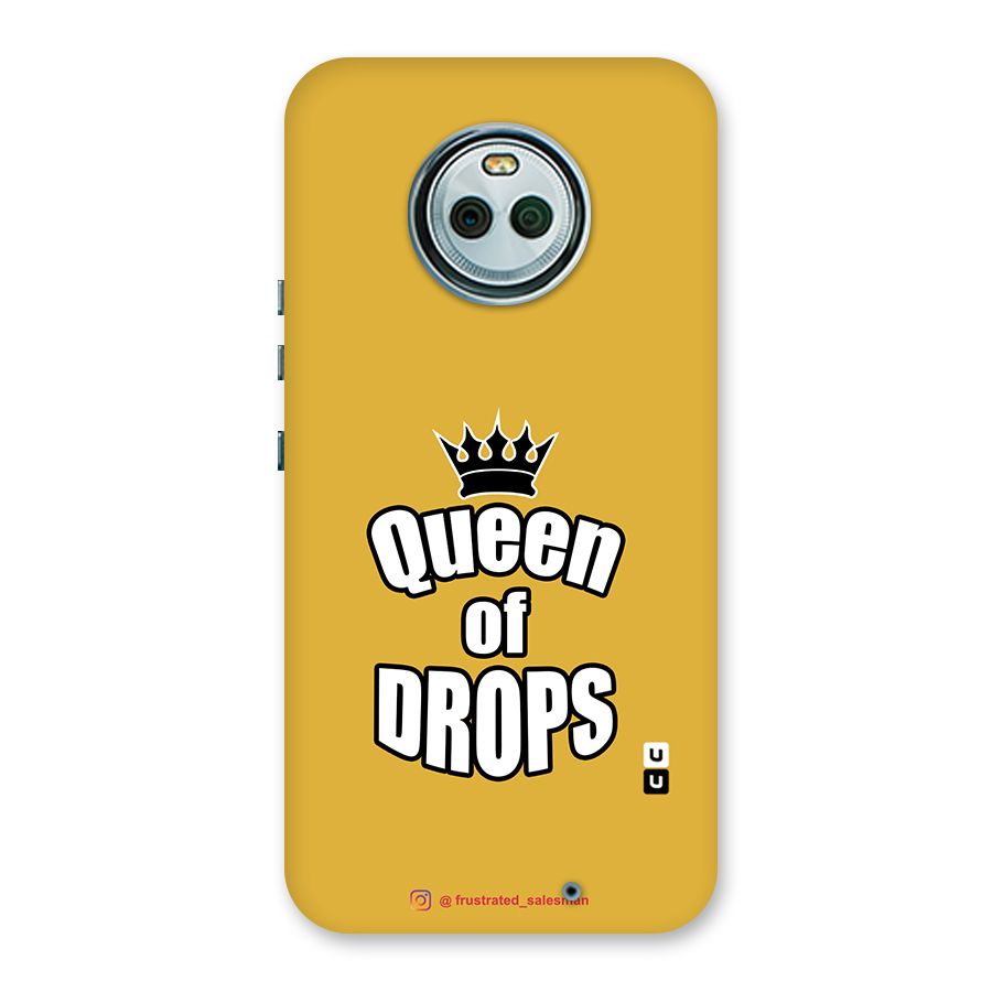 Queen of Drops Mustard Yellow Back Case for Moto X4
