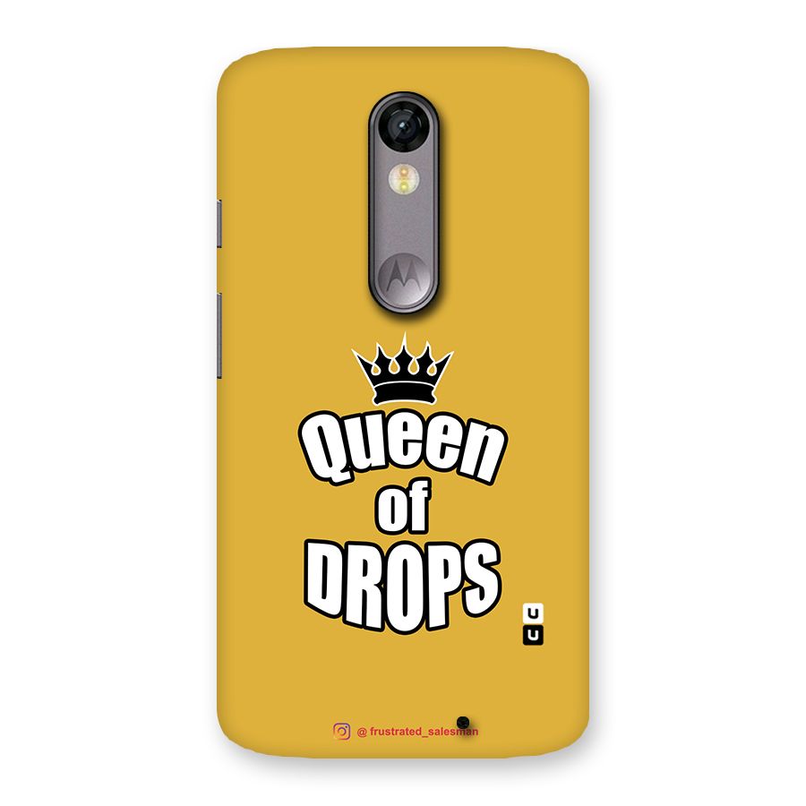 Queen of Drops Mustard Yellow Back Case for Moto X Force