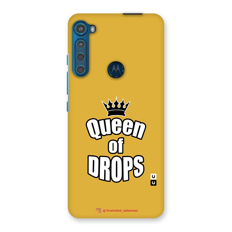 Queen of Drops Mustard Yellow Back Case for Motorola One Fusion Plus