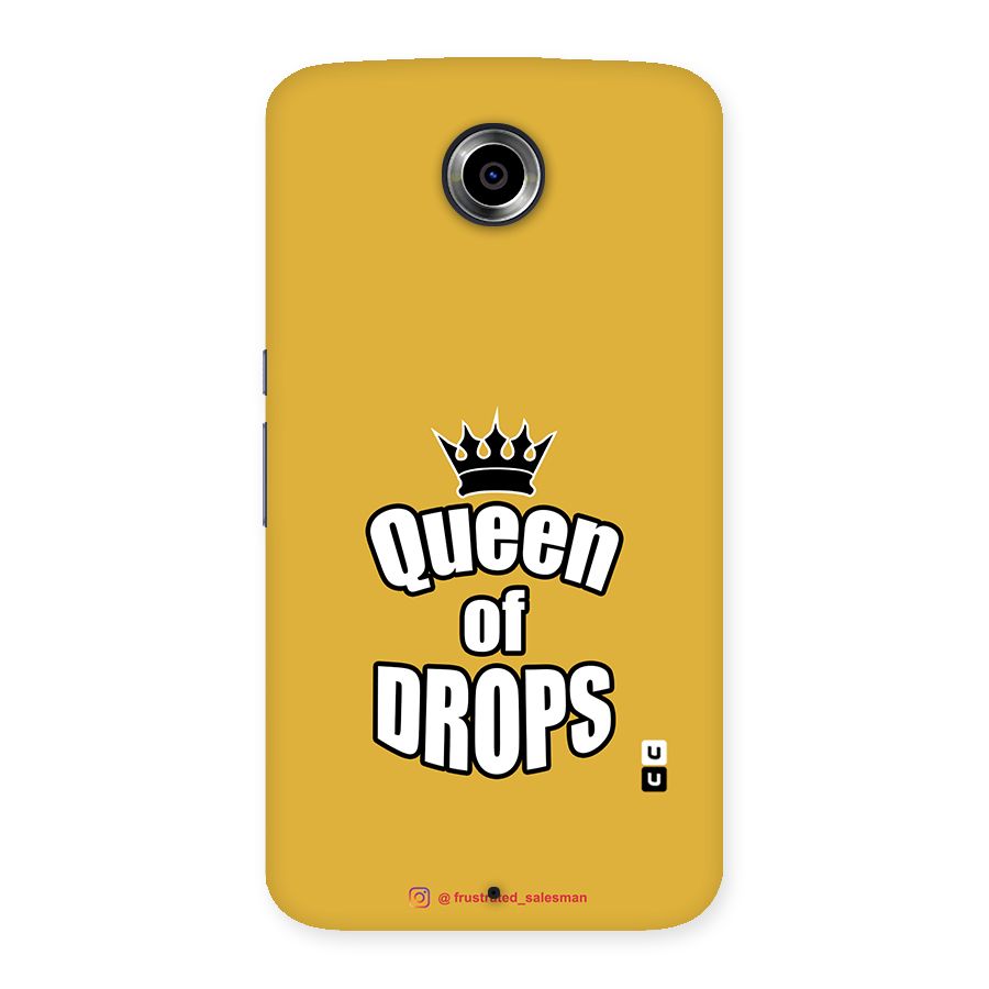 Queen of Drops Mustard Yellow Back Case for Nexsus 6