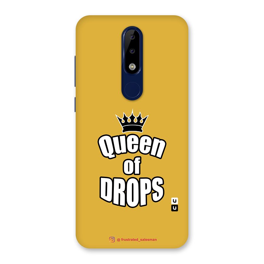 Queen of Drops Mustard Yellow Back Case for Nokia 5.1 Plus