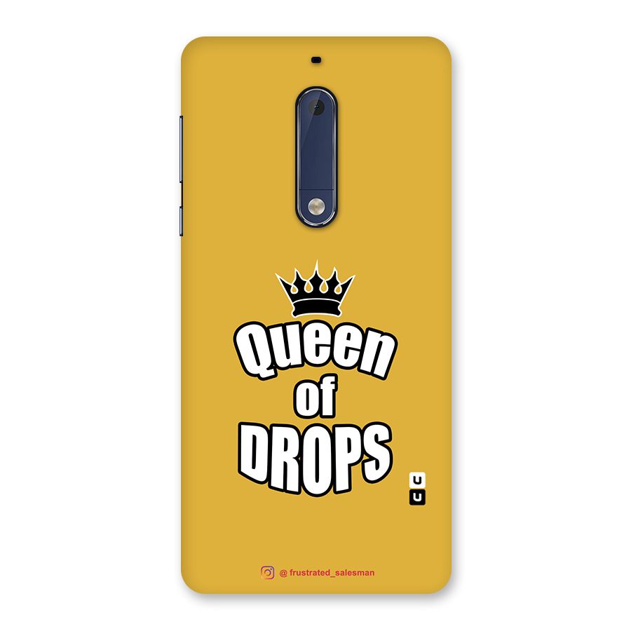 Queen of Drops Mustard Yellow Back Case for Nokia 5