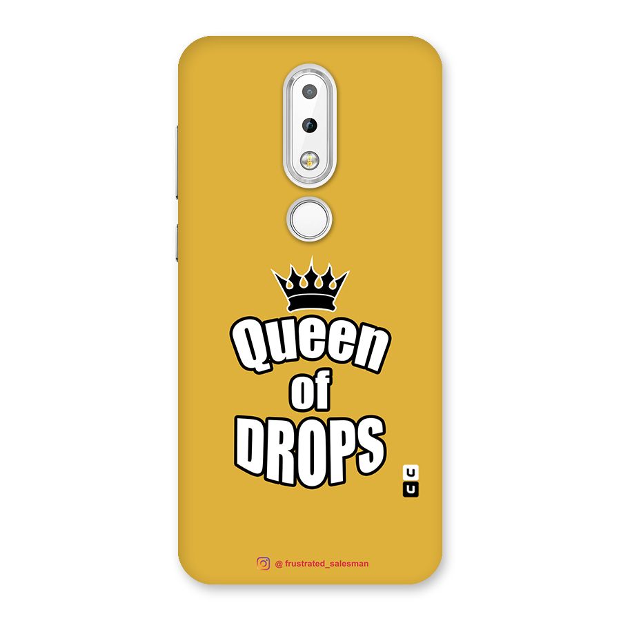 Queen of Drops Mustard Yellow Back Case for Nokia 6.1 Plus