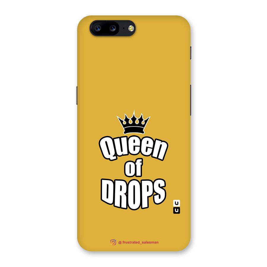 Queen of Drops Mustard Yellow Back Case for OnePlus 5