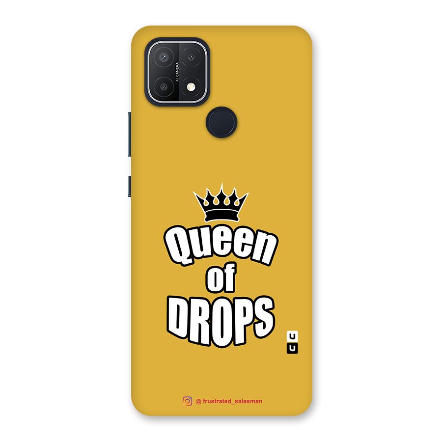 Queen of Drops Mustard Yellow Back Case for Oppo A15