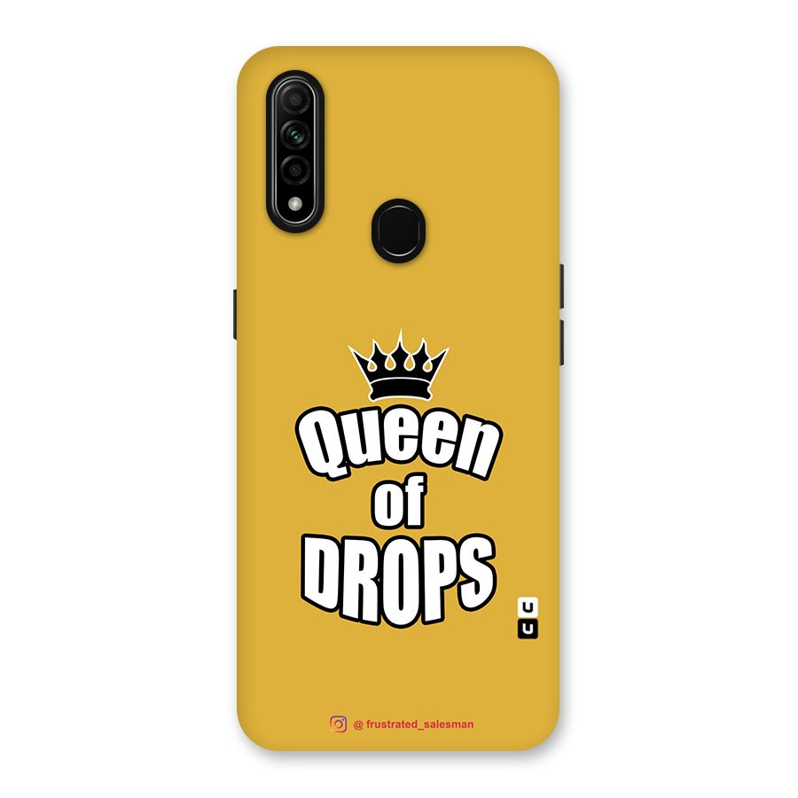 Queen of Drops Mustard Yellow Back Case for Oppo A31