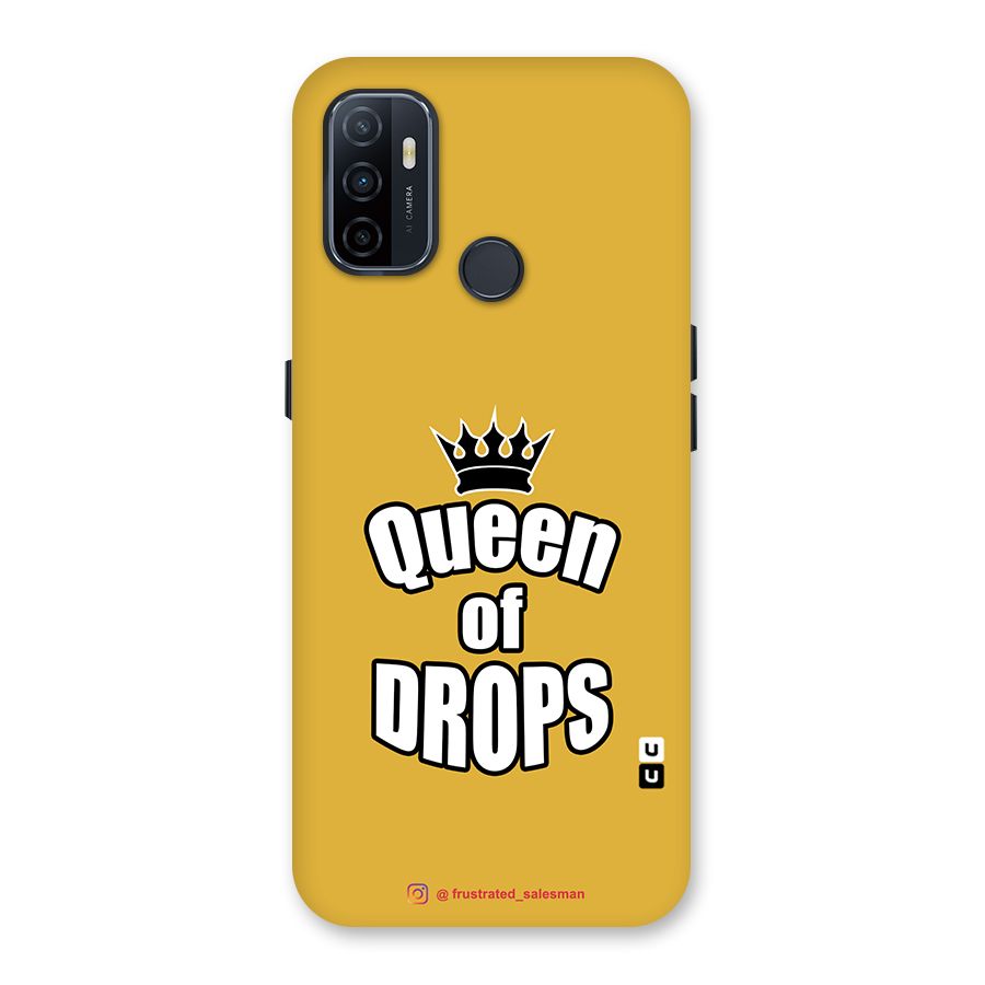 Queen of Drops Mustard Yellow Back Case for Oppo A32