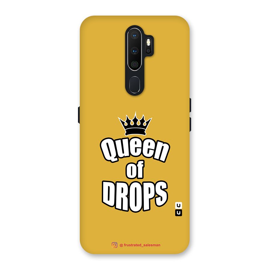 Queen of Drops Mustard Yellow Back Case for Oppo A5 (2020)