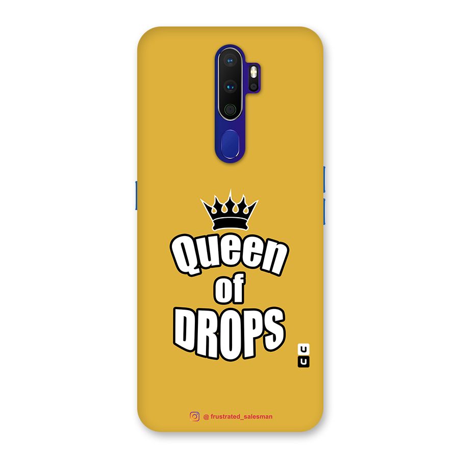 Queen of Drops Mustard Yellow Back Case for Oppo A9 (2020)