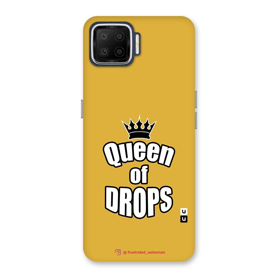 Queen of Drops Mustard Yellow Back Case for Oppo F17