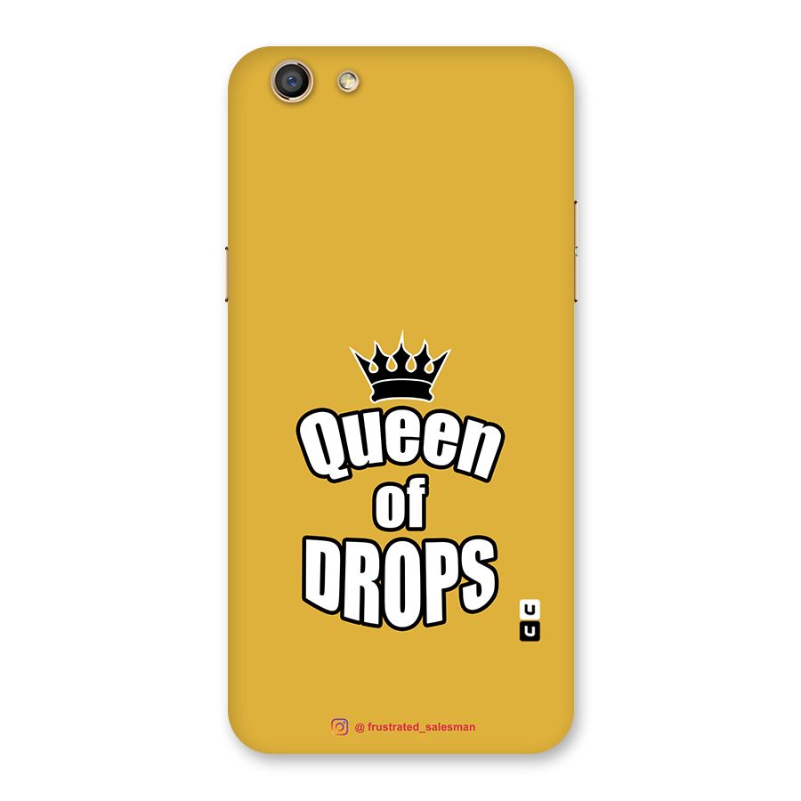 Queen of Drops Mustard Yellow Back Case for Oppo F3
