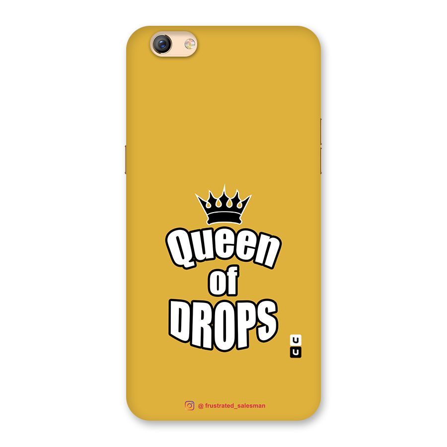 Queen of Drops Mustard Yellow Back Case for Oppo F3 Plus