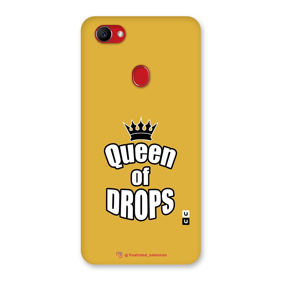 Queen of Drops Mustard Yellow Back Case for Oppo F7