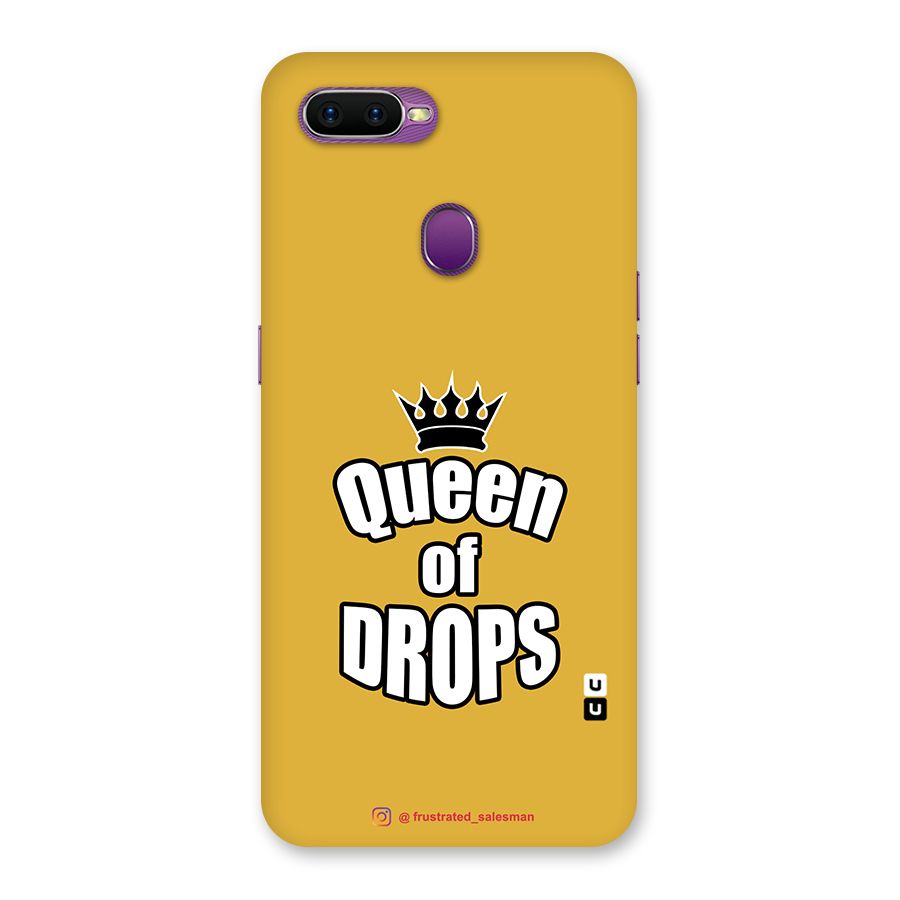 Queen of Drops Mustard Yellow Back Case for Oppo F9