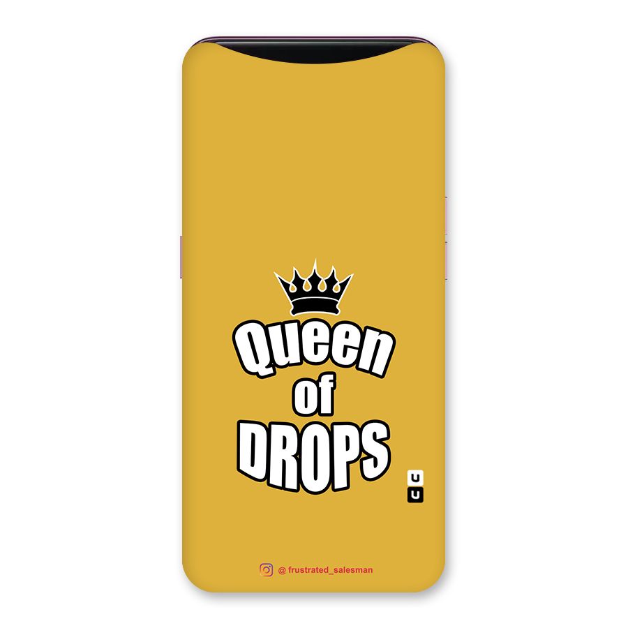 Queen of Drops Mustard Yellow Back Case for Oppo Find X