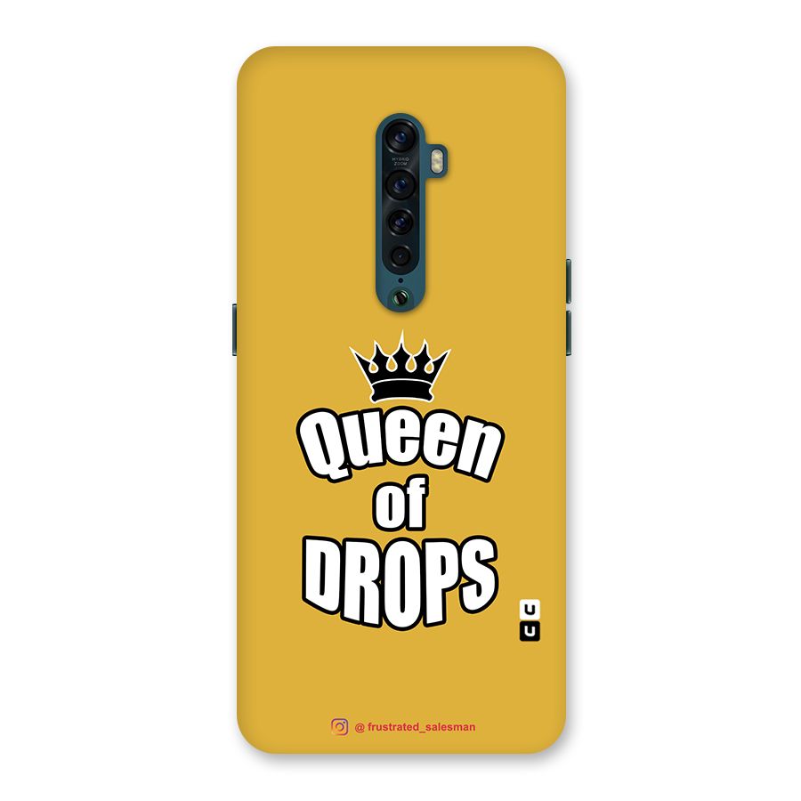Queen of Drops Mustard Yellow Back Case for Oppo Reno2
