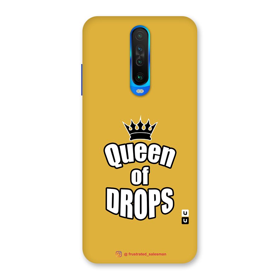 Queen of Drops Mustard Yellow Back Case for Poco X2
