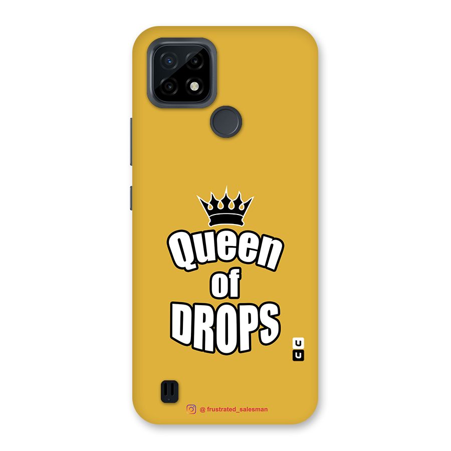 Queen of Drops Mustard Yellow Back Case for Realme C21