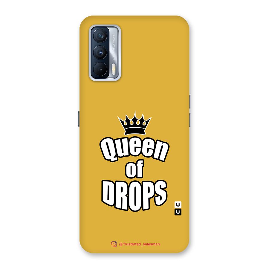 Queen of Drops Mustard Yellow Glass Back Case for Realme X7