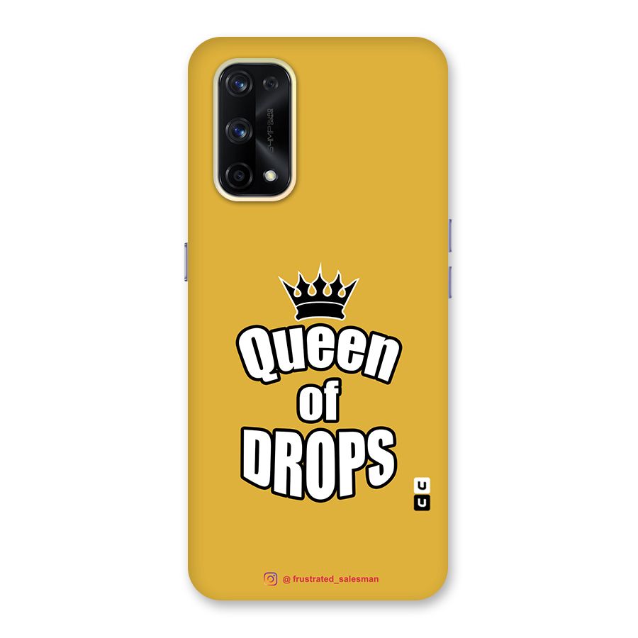 Queen of Drops Mustard Yellow Glass Back Case for Realme X7 Pro