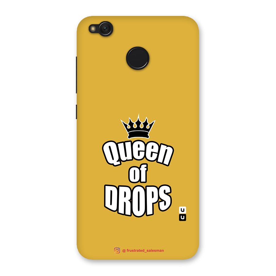 Queen of Drops Mustard Yellow Back Case for Redmi 4