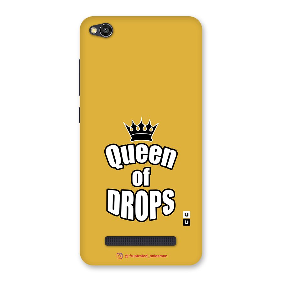 Queen of Drops Mustard Yellow Back Case for Redmi 4A