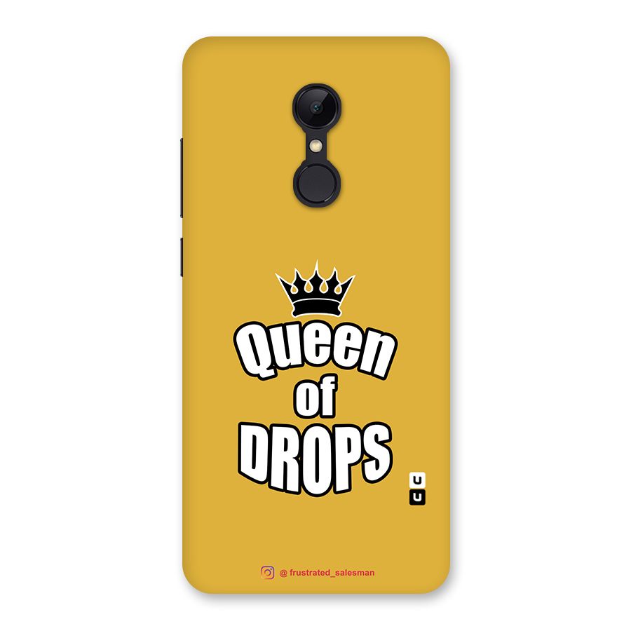 Queen of Drops Mustard Yellow Back Case for Redmi 5